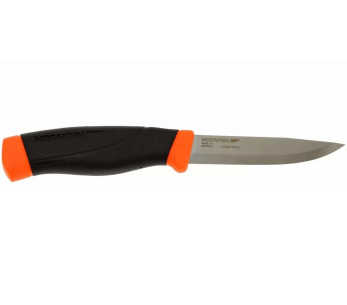 Faca Mora Companion Heavy Duty F 12211 lâmina de carbono de 10,4 cm cabo de borracha preto/laranja + bainha 2