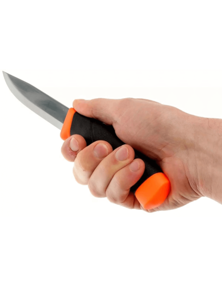 Mora Companion Heavy Duty F 12211 veitsi 10.4cm hiiliterä musta/oranssi kumikahva + tuppi