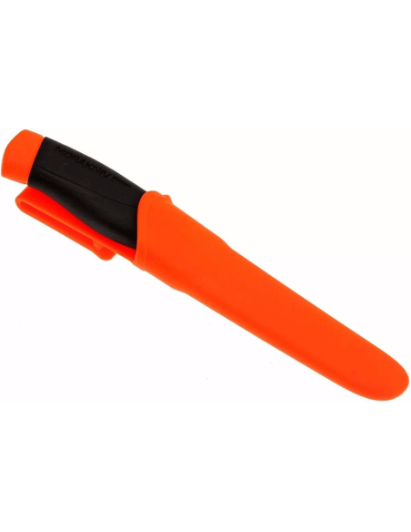 Mora Companion Heavy Duty F 12211 coltello 10,4 cm lama in carbonio manico in gomma nero/arancio + fodero