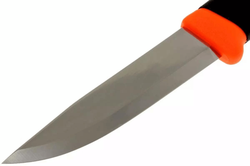 Faca Mora Companion Heavy Duty F 12211 lâmina de carbono de 10,4 cm cabo de borracha preto/laranja + bainha