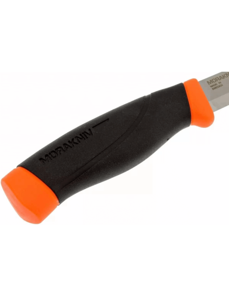 Mora Companion Heavy Duty F 12211 kniv 10,4 cm karbonblad svart/oransje gummihåndtak + slire