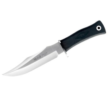 Cuchillo Muela "21733" hoja de acero inoxidable 17cm mango de goma negro + funda negra 2