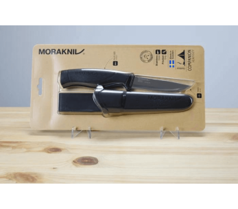 Mora Companion Heavy Duty Knife 13158 10,4cm blad i rostfritt stål svart gummihandtag + slida 2