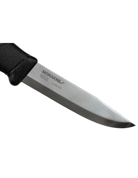 Cuchillo Mora Companion Heavy Duty 13158 10.4cm hoja de acero inoxidable con mango de goma negro + funda