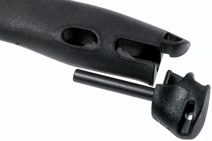 Mora Companion Spark 13567 mes 10,4cm roestvrijstalen lemmet zwart rubberen handvat met vuursteen + etui