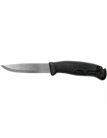Mora Companion Spark 13567 kniv 10,4 cm blad i rustfritt stål, svart gummihåndtak med flint + etui