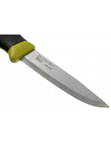 Mora Companion Spark 13570 veitsi 10.4cm ruostumattomasta teräksestä valmistettu terä vihreä kumikahva ja sytytin + kotelo