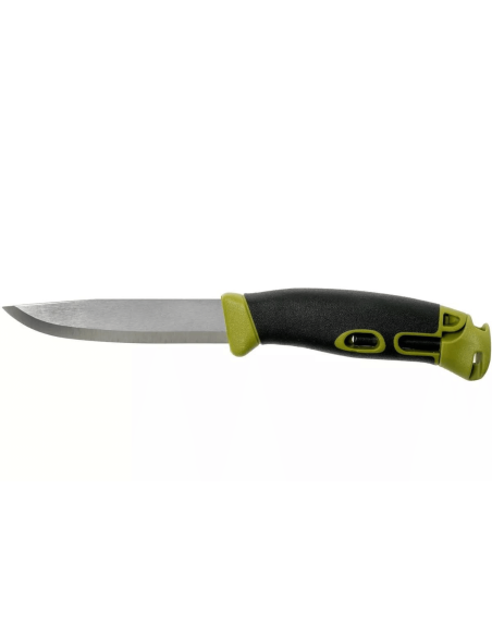 Cuchillo Mora Companion Spark 13570 10.4cm hoja acero inoxidable mango goma verde con pedernal + funda