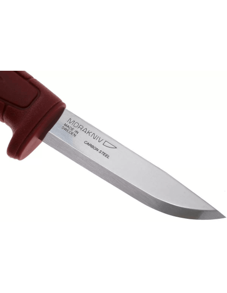 Faca Mora Basic 511 12147 Lâmina de carbono de 9,1 cm cabo de polipropileno vermelho + estojo