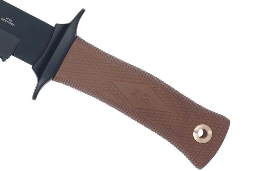 Muela ESCORP 9277 kniv 18cm svart blad brunt gummihandtag med cordura slida