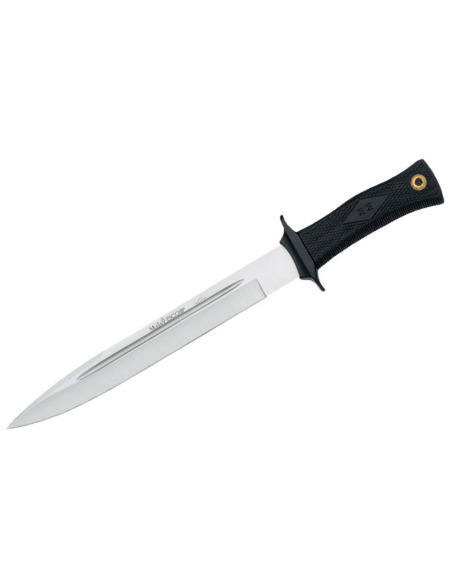 Messer Muela Escorp 9287 19cm Edelstahlklinge Griff aus schwarzem Gummi + Lederetui