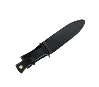 Cuchillo Muela Escorp 9287 19cm hoja acero inoxidable mango caucho negro + funda cuero 2