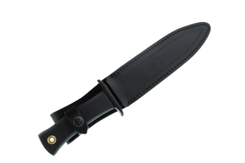 Messer Muela Escorp 9287 19cm Edelstahlklinge Griff aus schwarzem Gummi + Lederetui