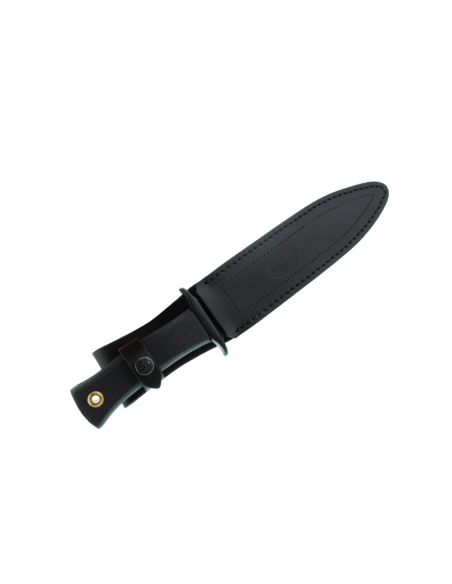 Messer Muela Escorp 9287 19cm Edelstahlklinge Griff aus schwarzem Gummi + Lederetui