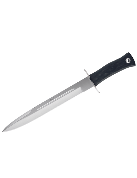 Cuchillo Muela Escorp 9292 26cm mango de goma negro y guarda de acero inoxidable + funda de cuero