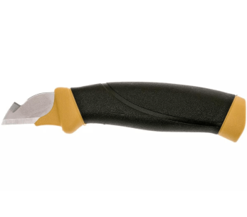 Mora Elektrikerkniv 12201 ambidextriös 2,1cm rostfritt stålblad svart/gult gummihandtag med slida