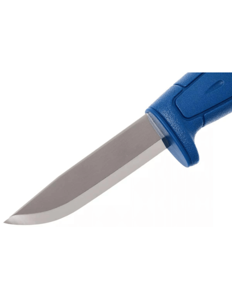 Mora Basic 546 12241 kniv 9,1 cm blad i rustfritt stål, blått polypropylenhåndtak + etui