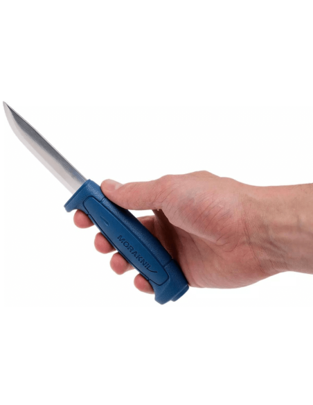 Mora Basic 546 12241 knife 9.1cm stainless steel blade blue polypropylene handle + case