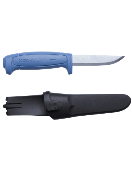 Mora Basic 546 12241 knife 9.1cm stainless steel blade blue polypropylene handle + case