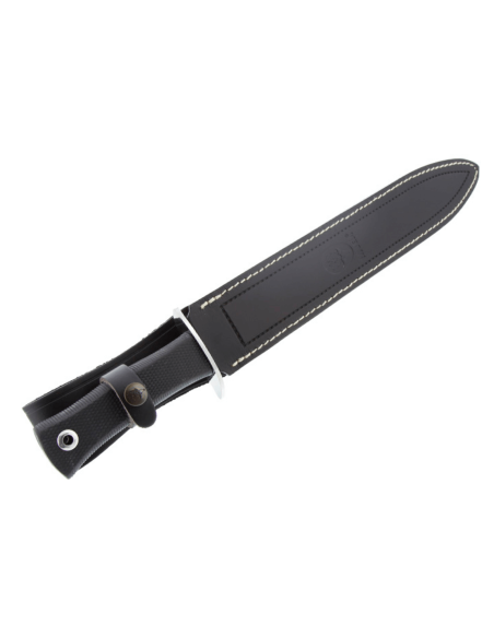 Muela Escorp 9312 coltello 30cm manico in gomma nera e guardia in acciaio inox + fodero in pelle
