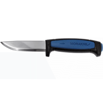 Mora Pro S 12242 kniv 9,1cm rostfritt stålblad blått gummihandtag + fodral