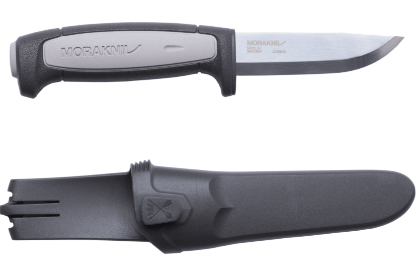 Mora Pro Robust 12249 kniv 9,1 cm kulstofblad gråt gummihåndtag + etui