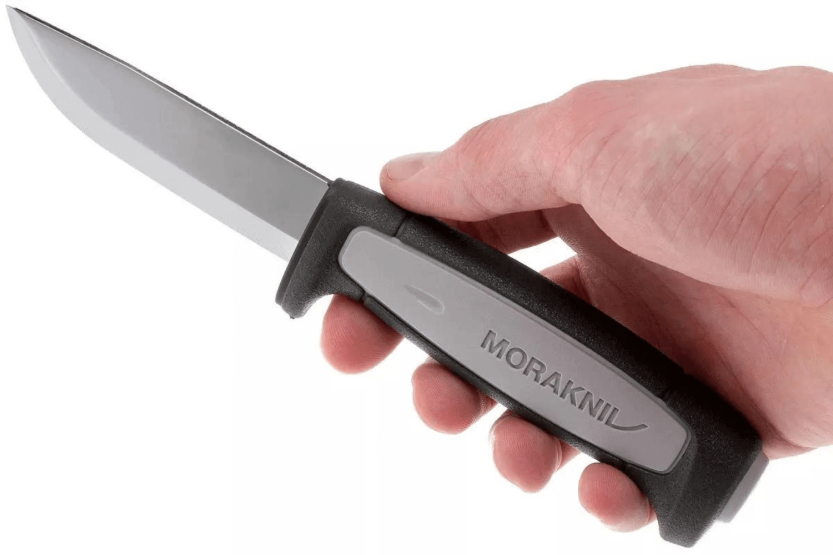 Mora Pro Robust 12249 kniv 9,1 cm kulstofblad gråt gummihåndtag + etui