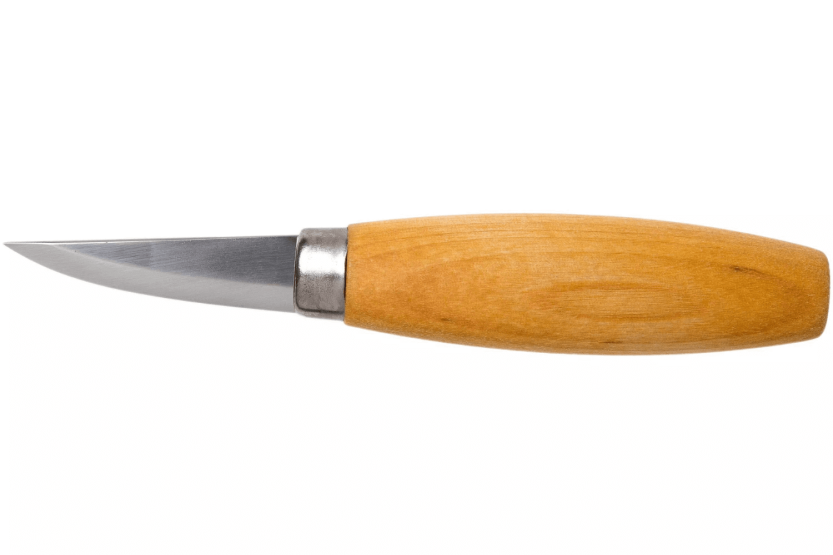 Schnitzmesser Mora 120 106.1600 Karbonklinge 6cm Birkengriff + Etui