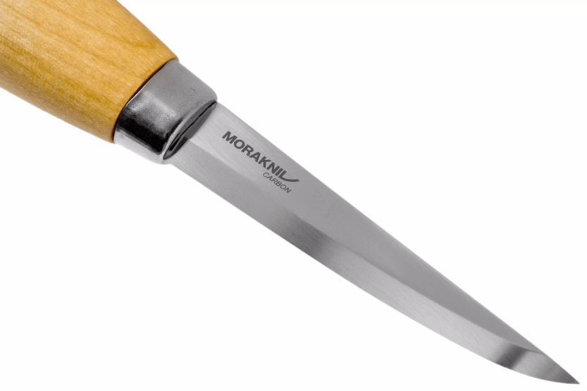 Faca de trinchar Mora 106 106.1630 Lâmina de carbono laminado 8,2cm cabo de bétula + estojo
