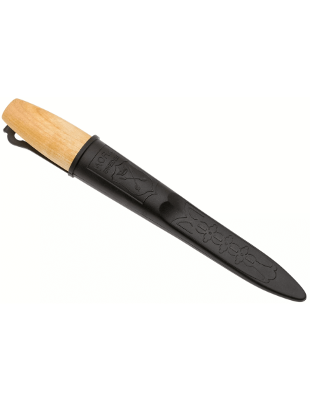 Carving knife Mora 106 106.1630 laminated carbon blade 8,2cm birch handle + case