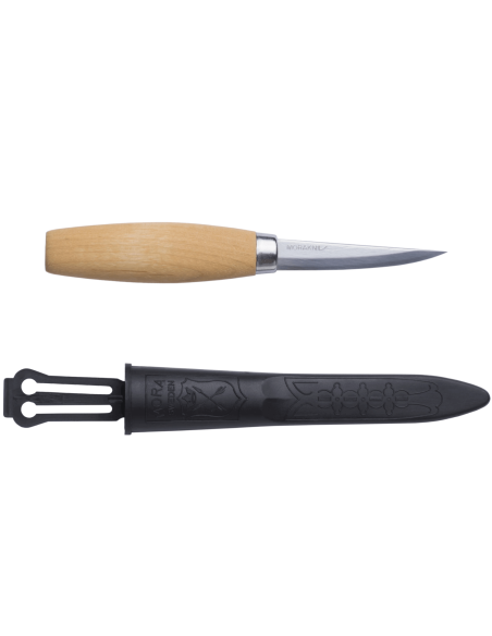 Carving knife Mora 106 106.1630 laminated carbon blade 8,2cm birch handle + case