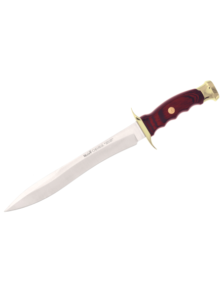 Muela Messer Reh 9313 mit 22cm Klinge aus rostfreiem Stahl, Griff aus Staminaholz + Lederetui