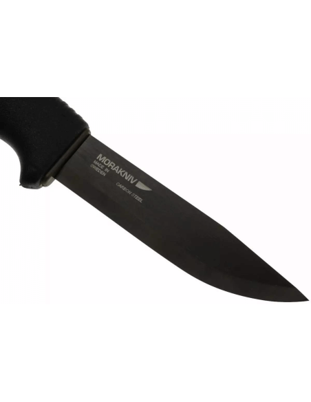 Mora Bushcraft 10791 knife black carbon blade 10,9cm black rubber handle + sheath