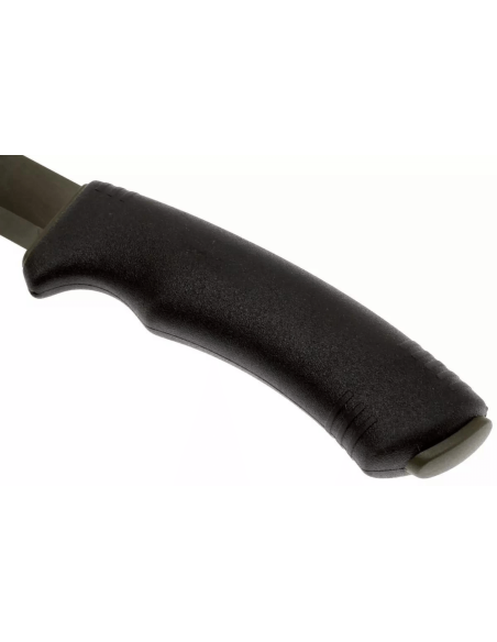 Mora Bushcraft 10791 coltello lama in carbonio nero 10,9cm manico in gomma nera + fodero