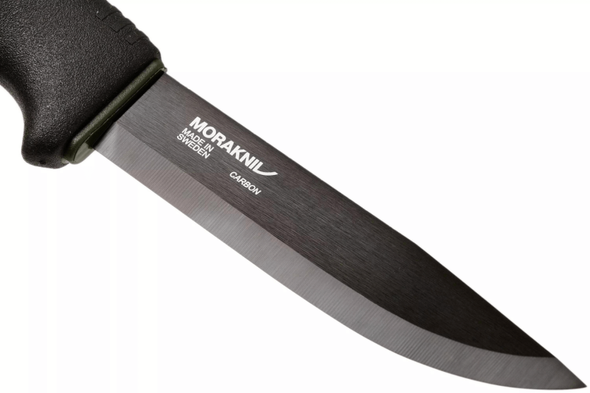 Mora Bushcraft Survival Messer 11742 schwarze Karbonklinge 10,9cm schwarzer Gummigriff mit Feueranzünder + Etui