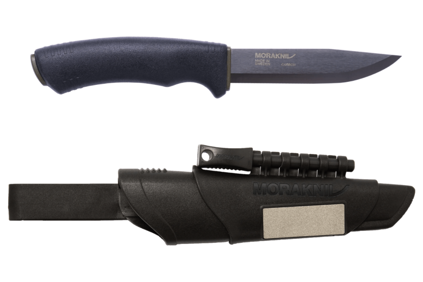 Mora Bushcraft overlevelseskniv 11742 svart karbonblad 10,9 cm svart gummihåndtak med ildstarter + slire