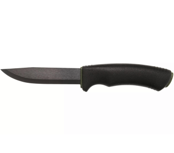 Mora Bushcraft Överlevnadskniv 11742 svart kolblad 10,9cm svart gummihandtag med eldstartare + slida