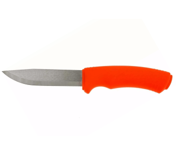 Mora Bushcraft Survival Knife 12051 10,9cm ruostumattomasta teräksestä valmistettu terä, oranssi kumikahva, tulisytytin + tuppi