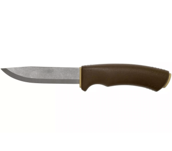 Mora Bushcraft Supervivencia Cuchillo 13033 10.9cm hoja de acero inoxidable mango de goma marrón con iniciador de fuego + funda