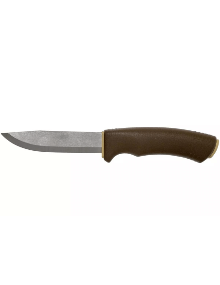 Mora Bushcraft Survival Knife 13033 10,9 cm rustfrit stålblad brunt gummihåndtag med ildstarter + skede