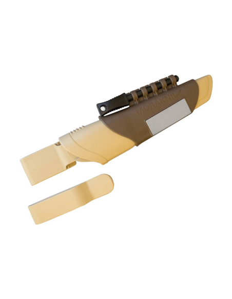 Mora Bushcraft Survival Knife 13033 10,9cm stainless steel blade brown rubber handle with fire starter + sheath