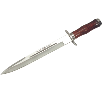 Muela Urial 9284 kniv 26cm blad av rostfritt stål cocobolo handtag + läderslida