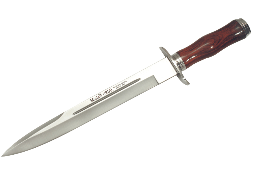 Muela Urial 9284 kniv 26cm blad av rostfritt stål cocobolo handtag + läderslida