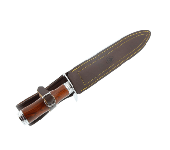 Cuchillo Muela Urial 9284 26cm hoja acero inoxidable mango cocobolo + funda cuero 2