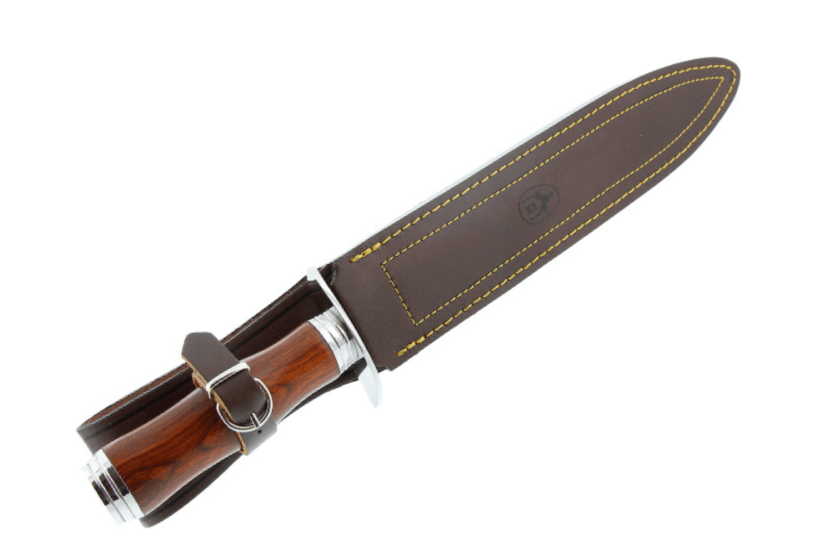 Muela Urial 9284 kniv 26cm blad av rostfritt stål cocobolo handtag + läderslida