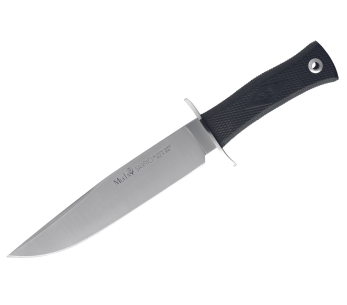 Muela Sarrio 9291 knife 19cm stainless steel blade with black rubber handle + leather sheath