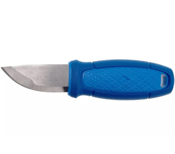 Mora Eldris 12631 liten fickkniv 5,9cm rostfritt stålblad blått gummihandtag med eldstartare + slida