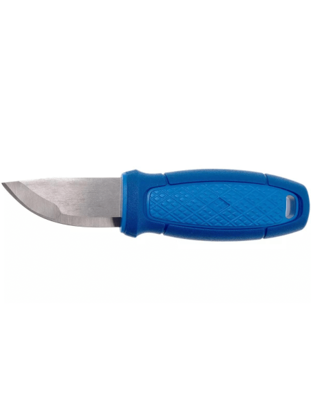 Mora Eldris 12631 small pocket knife 5.9cm stainless steel blade blue rubber handle with fire starter + sheath