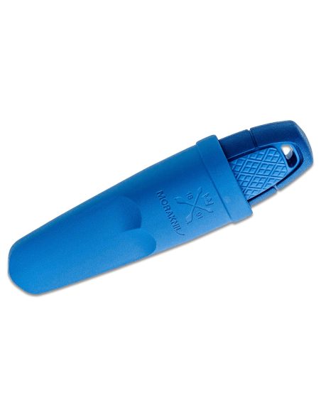Mora Eldris 12631 klein zakmes 5,9cm roestvrijstalen lemmet blauw rubberen handvat met vuurstarter + schede