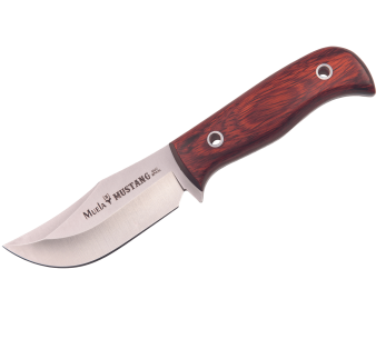 Muela Messer Mustang 9332 mit 8cm Klinge aus rostfreiem Stahl, Griff aus Staminaholz + Lederetui